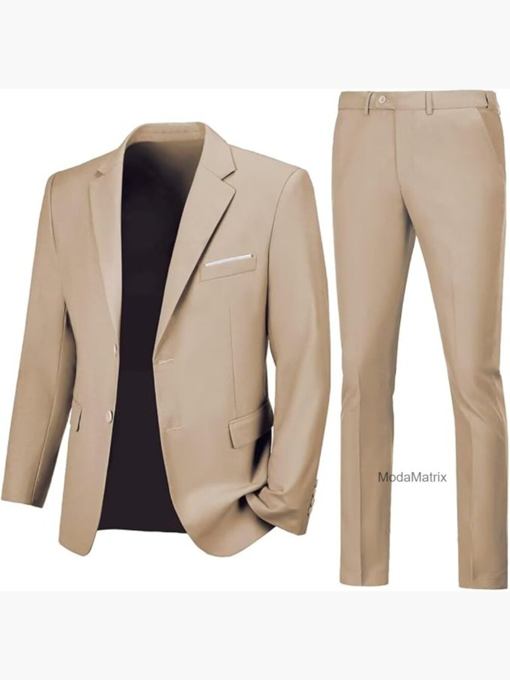 Mens 2 Piece Slim Fit Suit Jacket Pants Set Wedding Work Prom Tuxedo